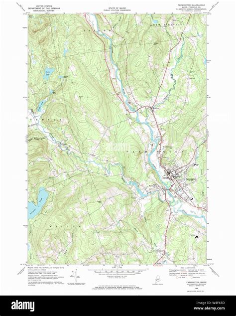 Maine Usgs Historical Map Farmington 105129 1968 24000 Restoration