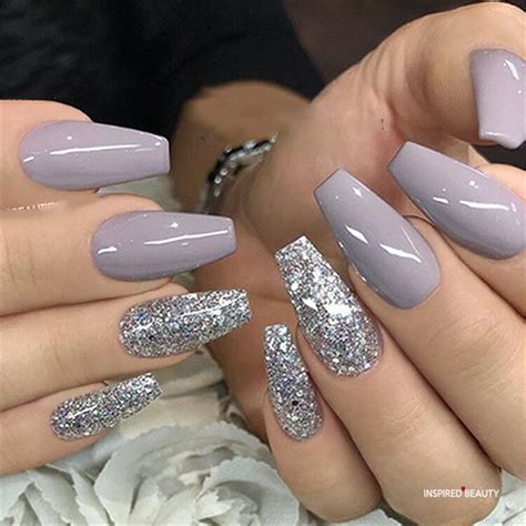 20 Glitter Coffin Nails For A Stylish Manicure Inspired Beauty