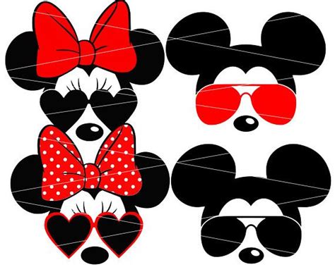 Minnie Mouse Svg Minnie Sunglasses Svg Disney Svg Mickey Mouse Minnie
