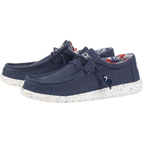 Hey Dude Wally Stretch Shoes Blue Sportique