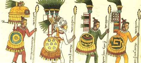 Illustration Aztec Warriors As Depicted In Codex Mendozaimage Credit