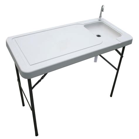 Sportsman Folding Fish Table With Faucet Fishtable The Home Depot