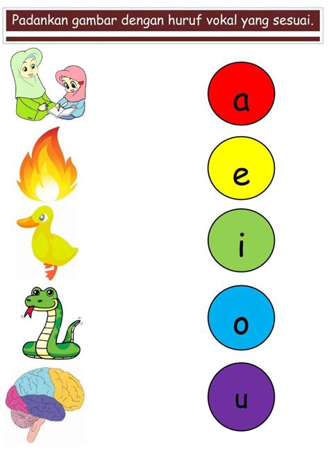 Huruf Vokal 2 Interactive Worksheet Alphabet Worksheets Preschool