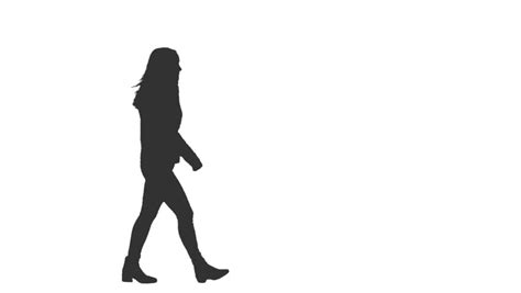 Silhouette Of A Woman Walking Side View Silhouette Of A Woman