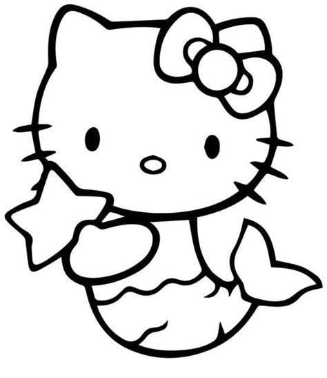Free Hello Kitty Mermaid Coloring Page Free Printable Coloring Pages