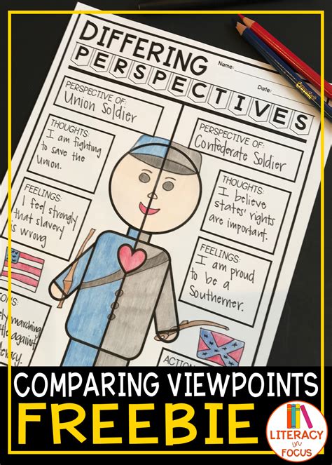 Freebie Differing Perspectives Graphic Organizer Compare And Contrast