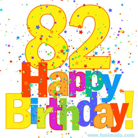 Festive And Colorful Happy 82nd Birthday  Image
