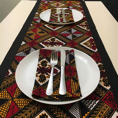 African Print Table Runner Ankara Table Runner Kitchen And Etsy