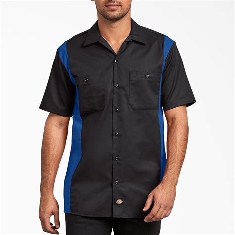 two tone short sleeve work shirt mens shirts dickies