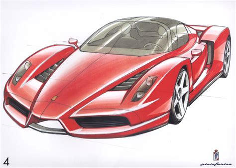 Ferrari Enzo Sketch Car Body Design