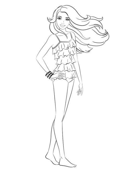 Barbie Beach Coloring Pages To Print