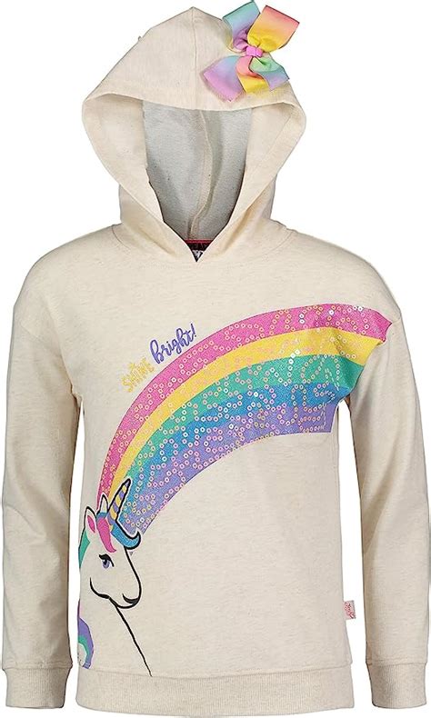 Jojo Siwa Little Girls Signature Bow French Terry Pullover Hoodie