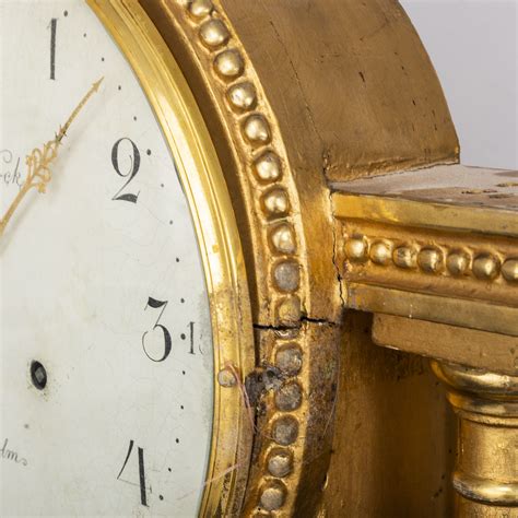 A Late Gustavian Ca 1800 Wall Clock By Jacob Kock Clockmaker In