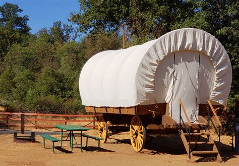Pretend You Are A Pioneer In Covered Wagon Cabins Near Yosemite
