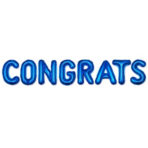 Buy Congrats Balloon Congratulations Banner Blue Graduation Decorations