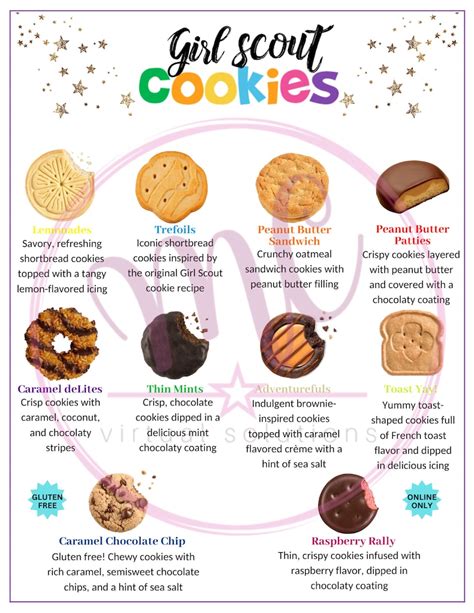 Abc Bakers Girl Scout Cookie Flyer 2023 Digital Download Etsy