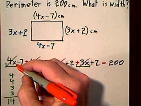 The length of a rectangular wooden board is thrice its width. HW 018 U2 3.2 Find Width Given Perimeter of Rectangle ...