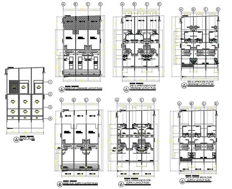D Cad Drawing Of Drainage Layout Plan Autocad Software Cadbull