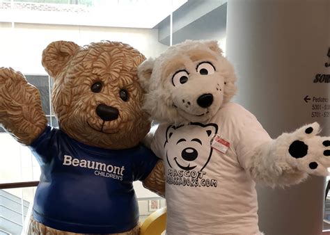 Beary The Adorable Polar Bear Mascot Visits Beaumont Childrens