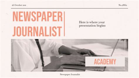 Newspaper Journalist Academy Powerpoint