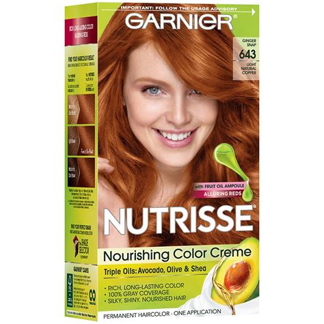 Garnier Nutrisse Nourishing Hair Color Creme With Triple Oils 643 Light Natural Copper Shop