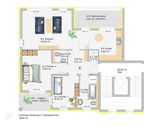 Dann sind sie hier an der richtigen adresse. 3-Zimmer-Wohnung im 3.Obergeschoss (W6) - KLIA Wohnpark