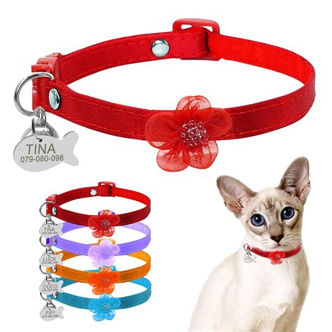 We carry a wide selection of cat collars, leashes, harnesses and tags in different sizes, styles, colors, materials and with different features so you can find what's right for your kitty. Quick Release Cat Id Collar Personalized Flower Cats ...