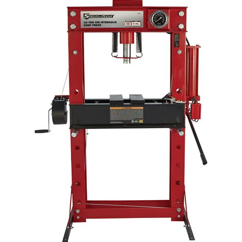 Buy Strongway 50 Ton Pneumatic Shop Press With Gauge And Winch Online