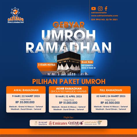 Paket Lengkap Umroh Ramadhan Satriani Wisata