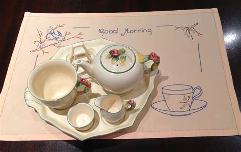 Chinaandoldstuff Tea Party Good Morning Tea Cups Tableware Buen Dia Dinnerware Bonjour