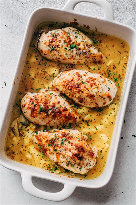 I have to eat a specific diet for health reasons and this is by far the best way i have found to cook chicken breast that doesn't complicate my cooking or hurt. Baked Garlic Butter Chicken with Mozzarella Recipe ...