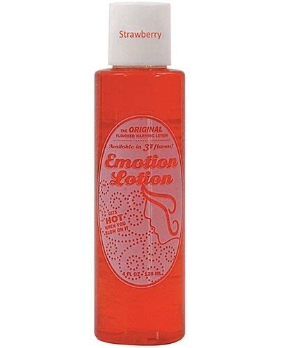 emotion lotion flavored edible warming massage lube body oil strawberry 4 oz for sale online