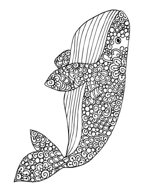 Coloring pages & books adults / graphics. Free Whale coloring pages for Adults. Printable to ...