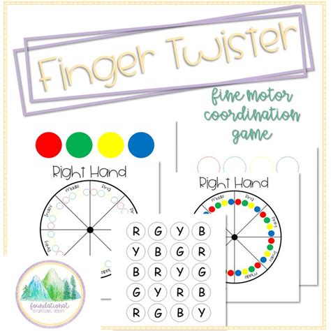 Finger Twister Fine Motor Coordination Activity Finger Twister