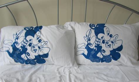 Mickey Mouse Sex Pillowcases Set 2 Mickey And Minnie Cotton