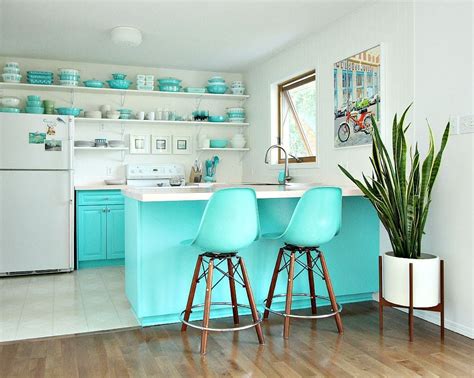 44 Bold Decorating Ideas For Turquoise Rooms Turquoise Kitchen Decor