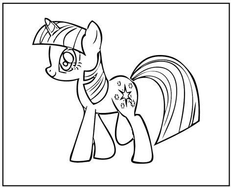 Twilight Sparkle From My Little Pony Coloring Page Free Printable