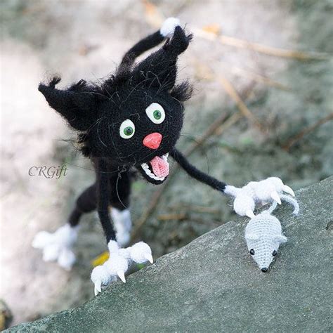 Wild and crazy bb orgy! Crazy Cat Black & White / Amigurumi / häkeln Katze ...