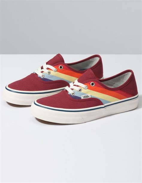 Vans Canvas Rad Rainbow Authentic Sf Biking Red And Marshmallow Womens Shoes Lyst