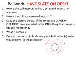 The structure of the cell membrane consists of the phospholipid bilayer organized by the arrangement of hydrophilic heads and hydrophobic tails. Diffusion Worksheet