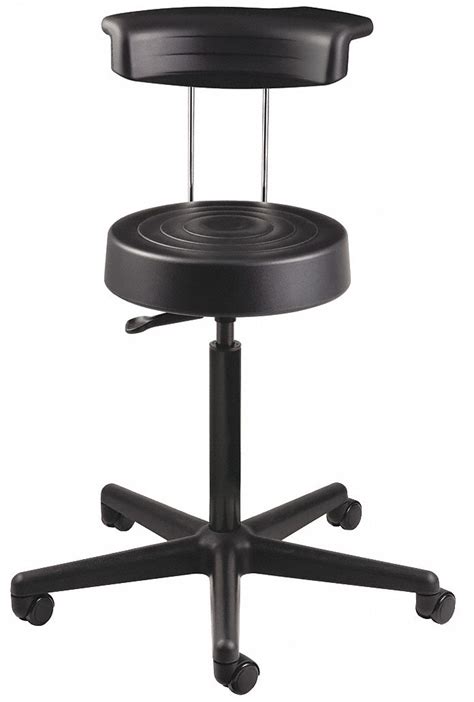 Bevco Ergonomic Stool With 24 To 34 Seat Height Range And 300 Lb Weight Capacity Black