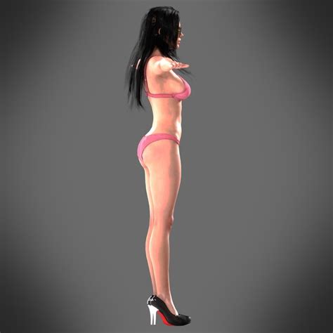 Sexy Woman Character Rigged Model Turbosquid 1918828