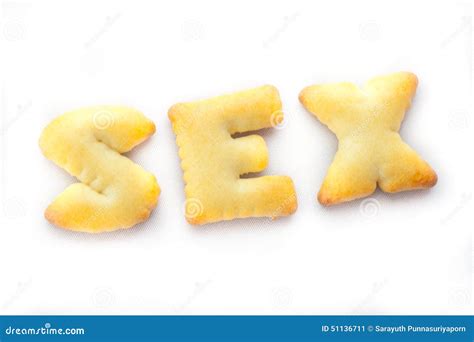 Cookies Arranged In Sex Text Stock Image Image Of Closeup Abstract