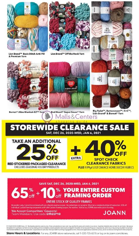 Jo Ann Fabrics And Crafts Weekly Ad Valid From 12262020 To 01062021