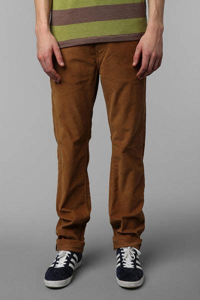 Urban Outfitters Levis 513 5pocket Rinsed Corduroy Pant In Brown For