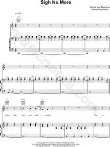 Mumford And Sons Sigh No More Sheet Music In C Major