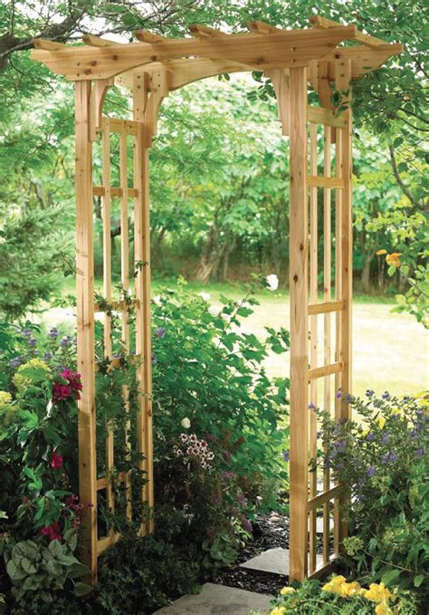 Suncast Ashton Cedar Arbor At Menards Arch Trellis Garden In The