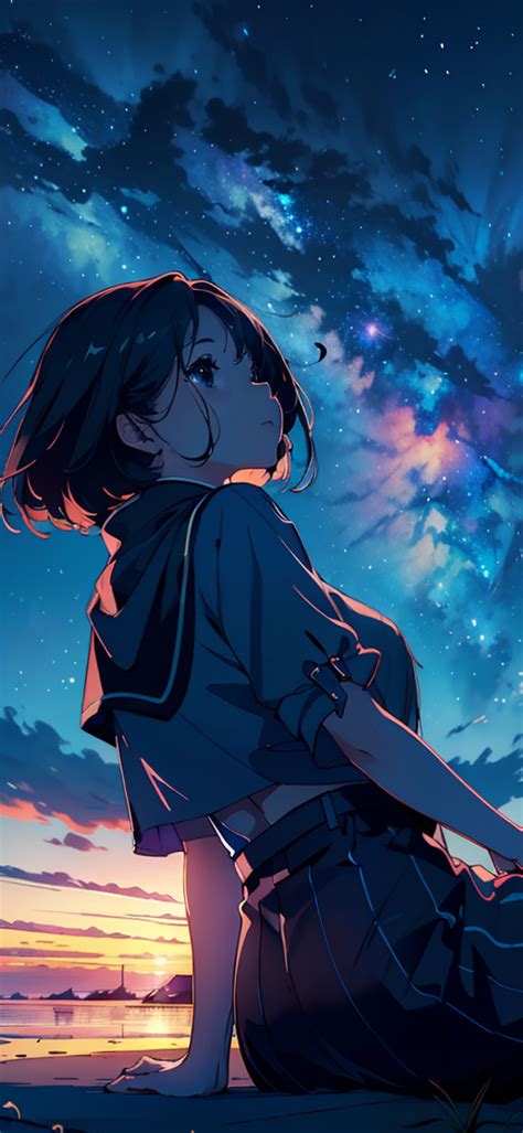 1080x2340 Happiest Anime Girl Hd Ai Art 1080x2340 Resolution Wallpaper