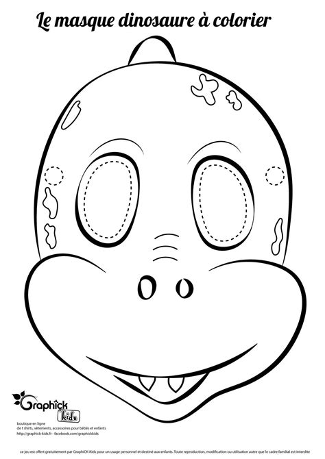 L'activité du mercredi : le masque de dinosaure à colorier - GraphiCK-Kids