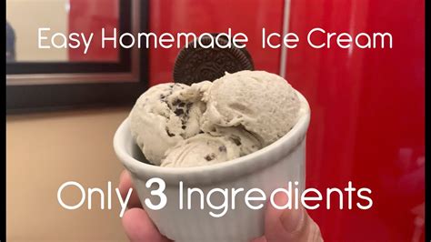 Super Easy Homemade Ice Cream Recipe 3 Ingredients Only Youtube